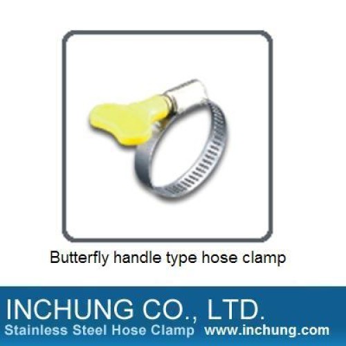 Butterfly handle type hose clamp / hose clamp / garden hardware